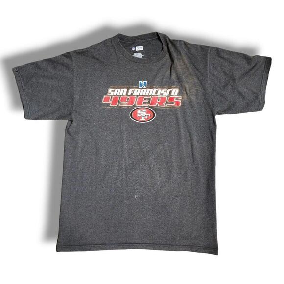 San Francisco 49ers NFL Team Apparel T-Shirt - Men's Size L, Charcoal Gray - Picture 1 of 3